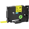 RUBAN AIMO E1000 PRO NOIR/JAUNE 12MM COMPATIBLE AVEC BROTHER