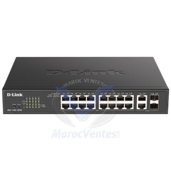 SWITCH 16 GIGABIT POE+ PORTS SMART MANAGED+ 2 COMBO RJ45/SFP PORTS DLDGS-1100-18PV2