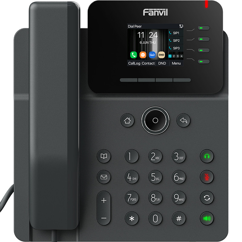 Téléphone Professionnel Wi-fi 6 Intégré Écran LCD Couleur 2.4" 4 Comptes SIP V61W