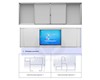 Tableau Blanc 4 Volets avec Cadres Digital E-CLASS 11ECYT