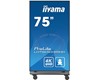 TOTEM AFFICHAGE DYNAMIQUE 75" 4K UHD AVEC ROULETTES 24/7